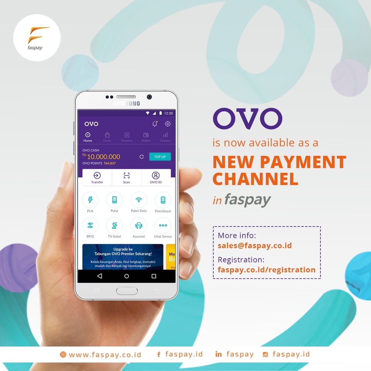 OVO is now available as the newest payment channel in FASPAY!