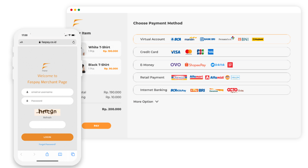 Faspay many options for online transactions