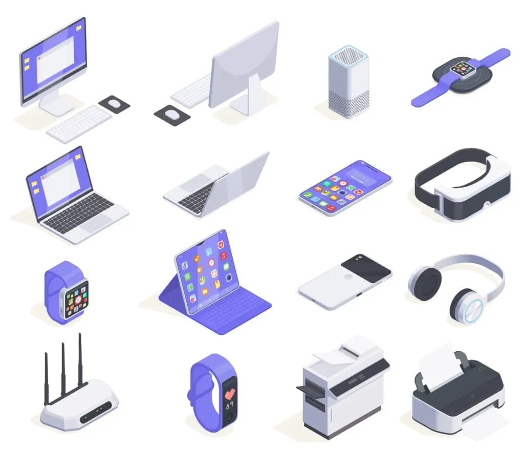 illustration of various devices